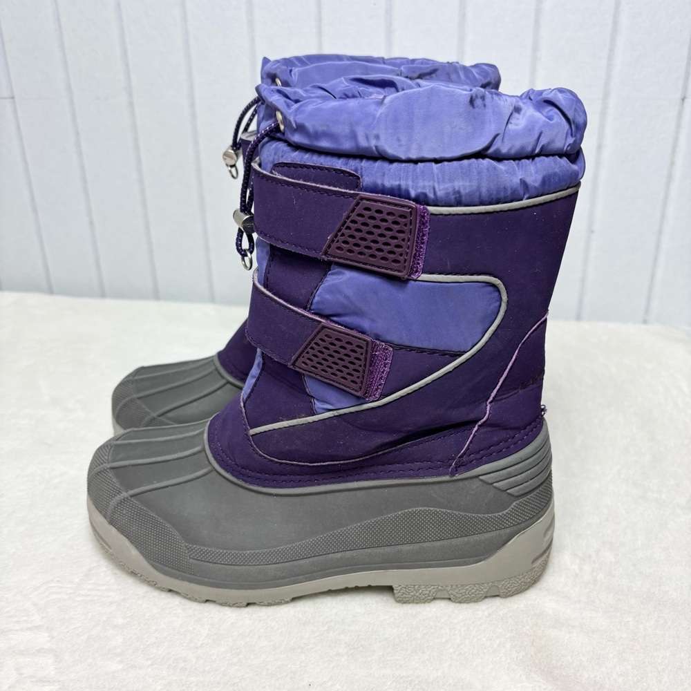Lands' End Purple and Gray Kids Snow Boots Size 4M‎